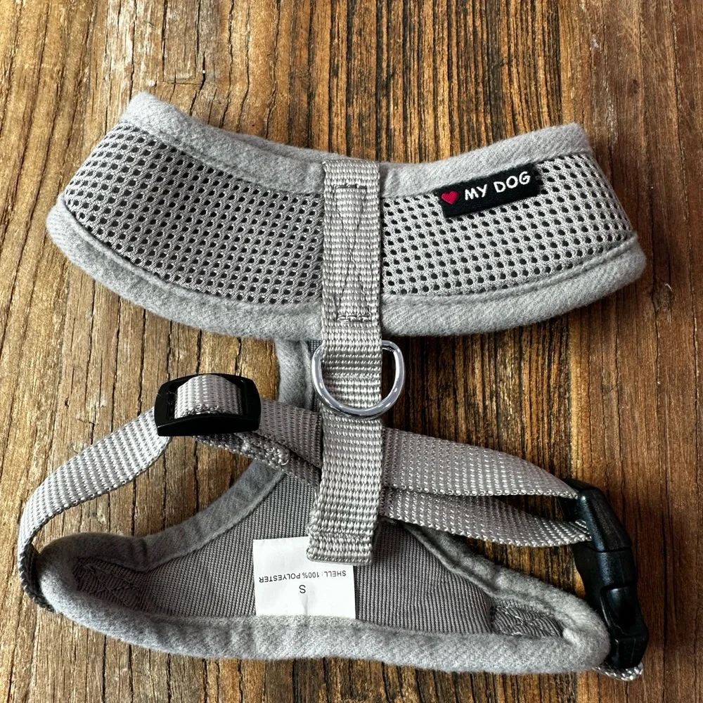 Gray Mesh Dog Harness